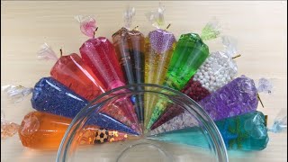 Satisfying Making Clear Slime With Piping Bags Beads Glitter Fimo amp cute mini Resin 0049 [upl. by Anelrahs818]