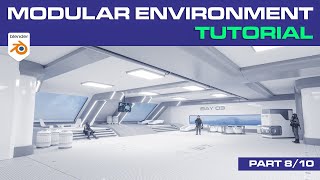 Blender TUTORIAL  Modular Environment ceiling beams [upl. by Ras]