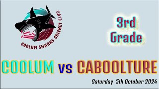 Live Cricket  Coolum vs Caboolture SCCA  3rd Grade Rd 1 [upl. by Nerahs]