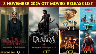 8 November OTT Release Movies amp Web Series  Devara OTT  The Buckingham Murders OTT  Netflix Jio [upl. by Ailhat712]