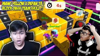 BEST TEAM DUO EVER  MANG YELLOW AND DEFAN EPIC MOMENT WIN IN BLOCK DASH TEAM  COMBO WOMBO SKILL [upl. by Zielsdorf300]