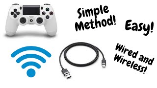 How to Connect PS4 Controller To PC  Wired and Wireless Method  Easy [upl. by Hbaruas824]