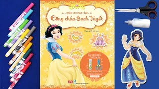 Khéo tay hay làm Đồ chơi cắt dán công chúa bạch tuyết bằng giấy thay váy đầm công chúa Chim Xinh [upl. by Aiuqal85]