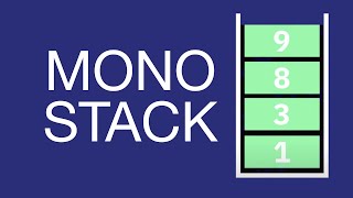 Monotonic Stack Data Structure Explained [upl. by Allerie]