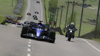 Kawasaki Ninja H2R vs F1 Racing Cars at Highlands [upl. by Seana]