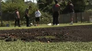 New York Red Bulls step in to help soccer team after field vandalized [upl. by Sang742]