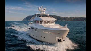 Cantiere Delle Marche Explorer Motor Yacht Darwin Class 86 MY Percheron 57 knots wind [upl. by Ylrehc]