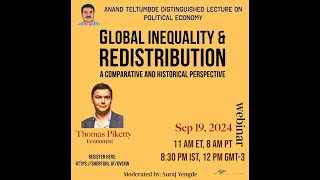 Thomas Piketty  Anand Teltumbde Distinguished Lecture on Political Economy [upl. by Kaspar]