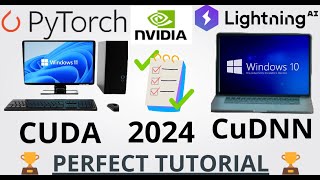 Cómo instalar CUDA cuDNN PyTorch Lightning SIN ERRORES en Windows para cualquier GPU  2024 [upl. by Byron]