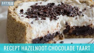 Recept Hazelnoot Chocolade Bananentaart Suikervrij Glutenvrij amp Lactosevrij [upl. by Chipman]