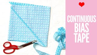 How to Make Continuous Bias Tape Bias Binding [upl. by Anez]