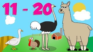 Learn to Count 11 to 20 with Number Farm  Toddler Fun Learning [upl. by Uehttam199]