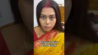 Reception Bride wedding hairstyle makeup hair ytviral ytshorts makeuplook reels [upl. by Chao366]