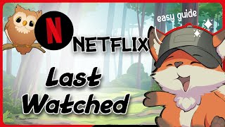 Last Watched Account in Netflix  Guide Glimpse [upl. by Calendra]