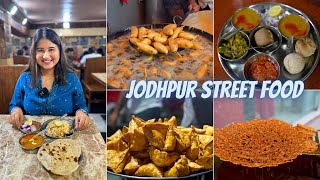 Best JODHPUR Street Food Tour Part 1  Mirchi Bada Shahi Samosa Gulab Jamun Ki Sabzi amp More [upl. by Anahcar]