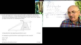 Mathematik Matura BRP HAK Sept 18 5 STAUSEE Integral und Winkelfunktion [upl. by Eliot]