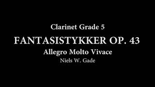 Fantasistykker op 43 for Clarinet and Piano Allegro Molto Vivace [upl. by Jacki]