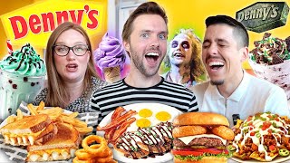 Tasting EVERYTHING On DENNY’S Beetlejuice Menu [upl. by Eylhsa940]