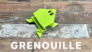 Comment faire une Grenouille sauteuse en papier 🐸 Origami Grenouille  Tuto Facile  Feuille A4 [upl. by Mchenry]