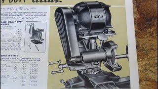 DRESSING THE TOOLPOST GRINDER WHEEL on ATLAS LATHE 749 tubalcain dumore [upl. by Nettle]