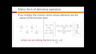 Matrix form of derivative operators – David Miller [upl. by Darcey]