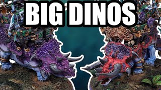 Painting Stegadons part 1 the dinos  Painting Seraphon  Fully Painted [upl. by Starks701]