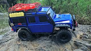 TRX4 Land Rover Defender Off Road Adventure Scale 110 Fresh Nature [upl. by Neelhtak794]