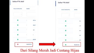 Cara Mengatasi Data Guru Di Menu PTK Aktif VervalPTK Masih Silang Merah [upl. by Adeline218]