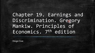 Chapter 19 Quick Multiple Choice Earnings and Discrimination [upl. by Sheets]