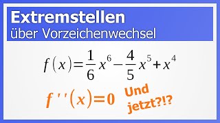 Extremstellen bestimmen über Vorzeichenwechsel hinreichende Bedingung NICHT erfüllt  How to Mathe [upl. by Danais]