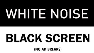 No Ad Breaks White Noise Black Screen no ads  Sleep Study and Concentration  24 Hours [upl. by Epp]