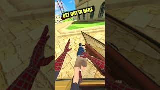 SpiderMan VR ROBS A BANK vr virtualreality spiderman gaming [upl. by Aihsotan]