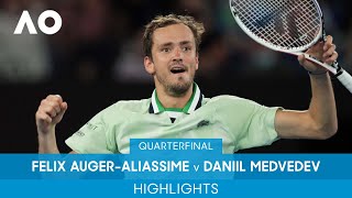 Felix AugerAliassime v Daniil Medvedev Highlights QF  Australian Open 2022 [upl. by Oilut]