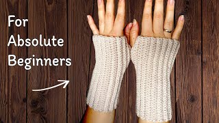 SO EASY Cute Crochet Fingerless Gloves [upl. by Aketal586]