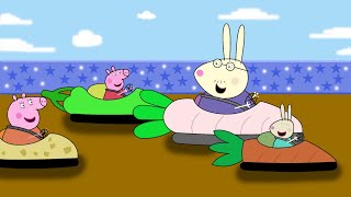 Peppa Is Racing Cars Cute Vegetable Characters  Peppa Pig Fanmade Coloring Story [upl. by Rodrick853]