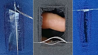 How to perfectly sew up a hole in clothes [upl. by Anidnamra]