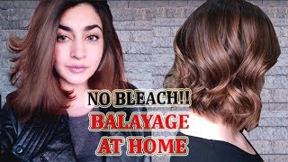 Black To Brown Hair  NO BLEACH Balyage At Home  In UrduHindi  GLOSSIPS [upl. by Catherine164]