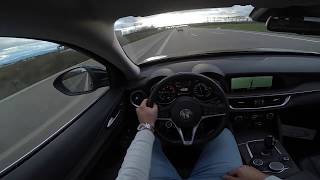 ALFA ROMEO STELVIO 22 DIESEL AUTOBAHN POV [upl. by Ahsinam25]