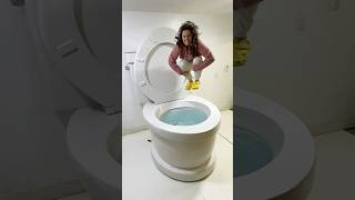 SUPER HIGH CANNONBALL with BIGGEST SPLASH into the Worlds Largest Toilet shorts [upl. by Hersch]