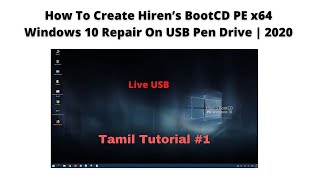 How To Create Hiren’s BootCD PE x64 v101 Windows 10 Repair On USB Pen Drive  2020 [upl. by Snell894]