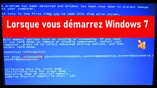 Résoudre les erreurs STOP au démarrage de Windows 7 écran bleu [upl. by Hampton195]