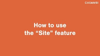Casambi App Tutorial  How to use the Site Feature [upl. by Aihcsrop]