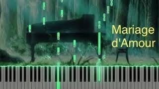 Mariage damour Piano  Paul de Senneville  Falling Piano Notes Tutorial  pianomusic [upl. by Beeck970]