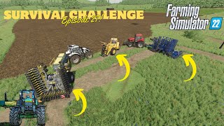 Survival Challenge Ep27 Farming Simulator 22 The equipment is getting larger fs22 [upl. by Meier864]