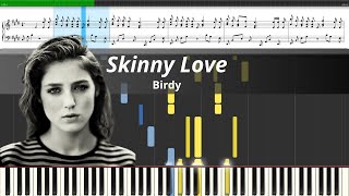 🎵 Skinny Love Piano Tutorial amp Sheet Music  Birdy [upl. by Meeki674]