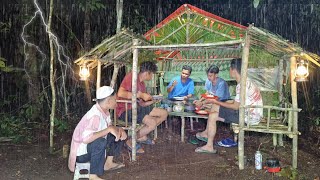 diguyur hujan deras berkemah rame rame di hutan hujan tidur nyenyak sampai pagi not solo camping [upl. by Slosberg]