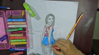 Elegant Expressions A Smart Girl in a Saree  Art Studio Showcase [upl. by Douglass]