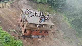 Landslide Horror Buildings Сollapse in Kullu floods across Himachal Pradesh India [upl. by Blalock953]