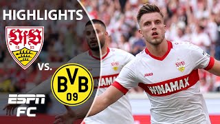 VfB Stuttgart vs Borussia Dortmund  Bundesliga Highlights  ESPN FC [upl. by Hebert126]