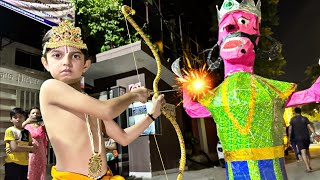 Sayansh Shri Ram Ban Gaya 😱  Must Ravan Jala diya  Dussehra Vlog  Yaatri [upl. by Eirolav]